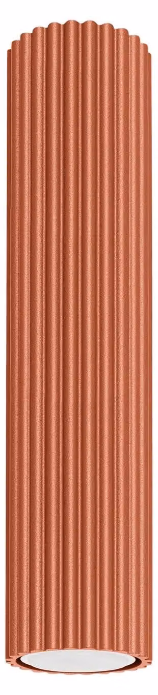 Lampada da soffitto KARBON 30 rosso ocra 1xGU10 10W alluminio 30x6.5x6.5cm Sollux Lighting