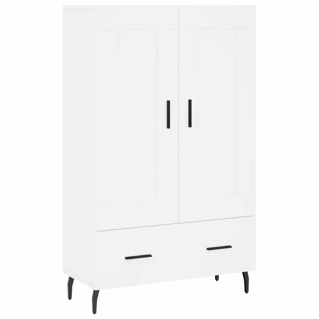 Credenza Buffet Design Mania Bianca in Legno e Metallo per Cucina o Sala da Pranzo, L: 69,5 cm, P: 31 cm, H: 115 cm – 2