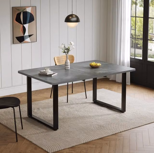 Tavolo da pranzo allungabile 140/180/220 x 80 cm in MDF grigio