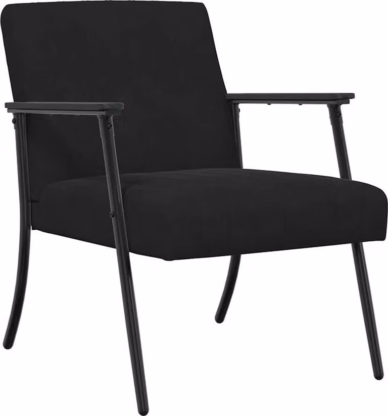poltrona Nero 59 x 75 x 78 cm Velluto