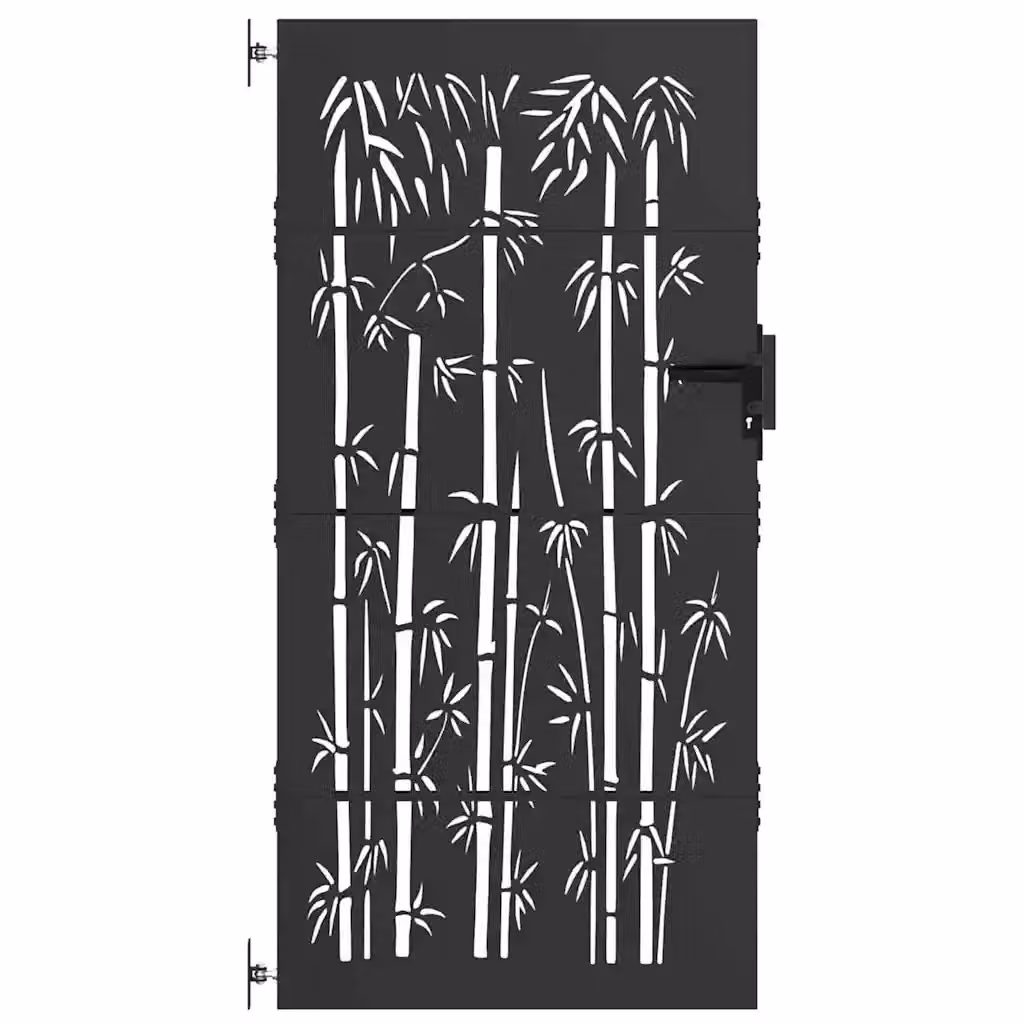 Cancello singolo da giardino vidaXL in acciaio nero L: 85 cm, H: 200 cm – 2