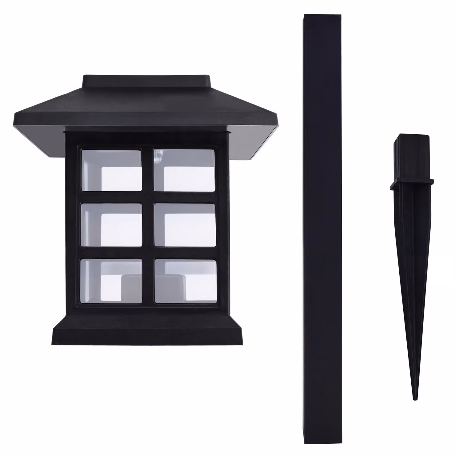 Set di 18 lanterne solari LED Monzana nero con luce bianca calda e sensore crepuscolare per giardino, terrazzo e balcone – 3
