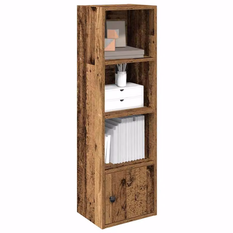 Libreria vidaXL in legno multistrato e MDF color marrone stile rustico L 31 cm x P 24 cm x H 102 cm