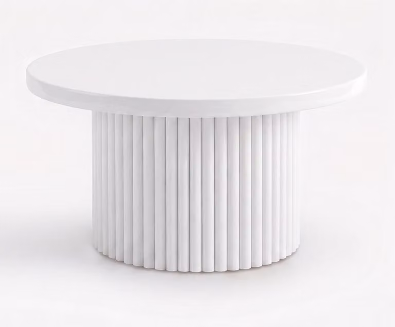 Tavolino da divano, bianco, stile moderno, confortevole, minimalista, funzionale