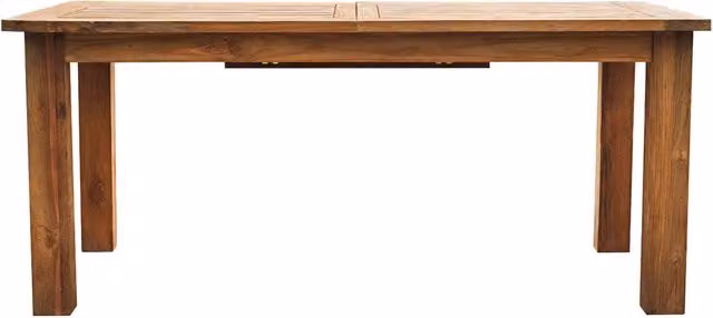 Tavolo da giardino rettangolare estensibile in legno di teak marrone GIORDANOSHOP L: 250 cm, P: 100 cm, H: 77 cm – 1
