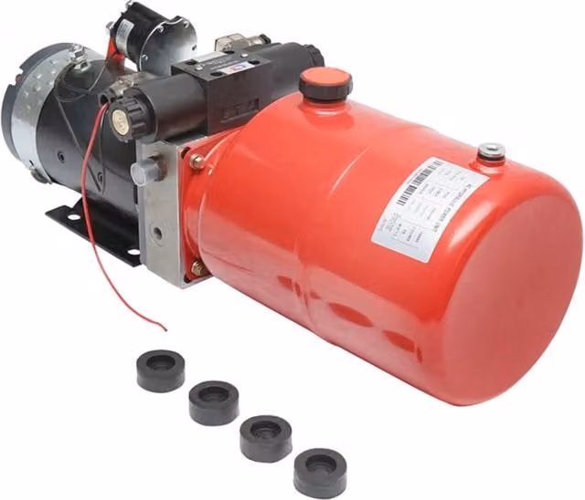 Pompa idraulica di ribaltamento Breckner Germany 12V, 0,8Kw, 150Bar, colore rosso