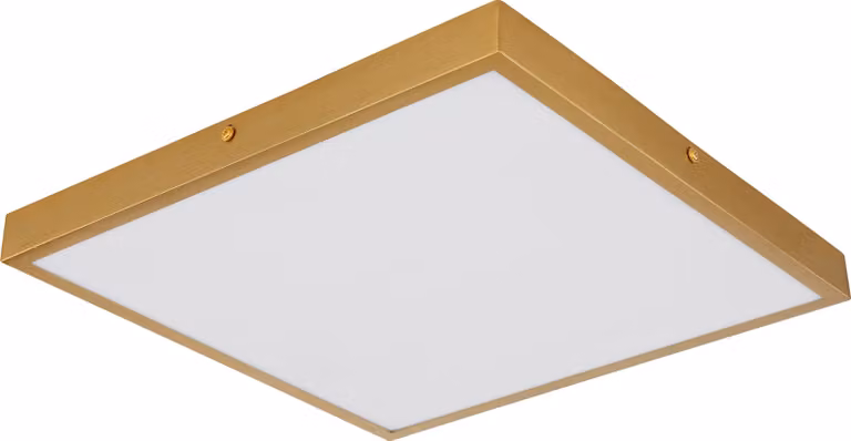 Plafoniera soggiorno angolare LED pannello colori ottone 12382-22