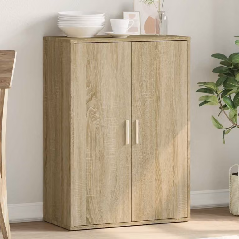 Credenza moderna vidaXL in legno multistrato color rovere sonoma, L 60 cm x P 31 cm x H 84 cm
