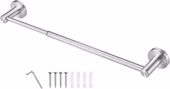 Portasciugamani in acciaio inossidabile, da 41,5 a 71 cm, ideale per bagni, camere da letto e cucine, salvaspazio e resistente