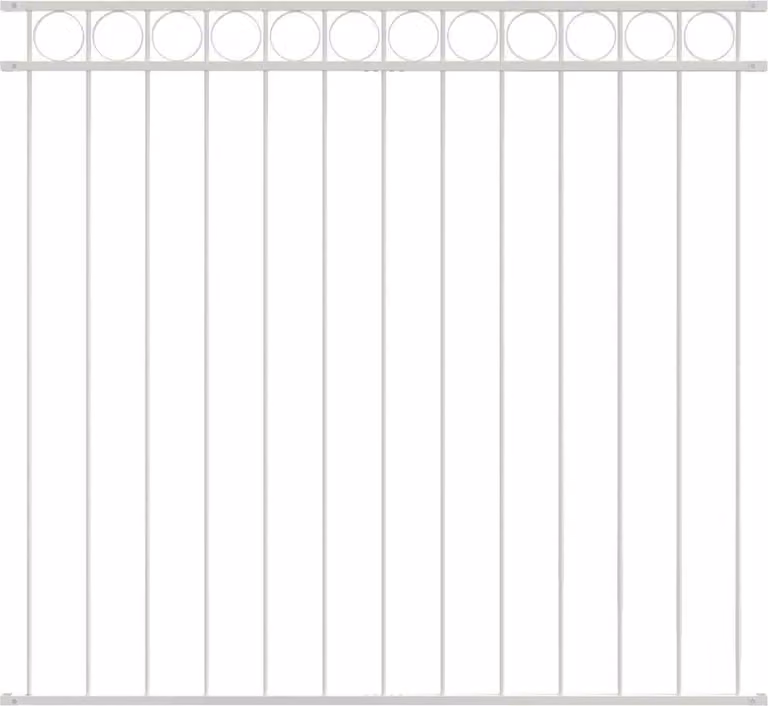 Elemento Recinzione ASSEN Bianco 170 x 150 cm Acciaio