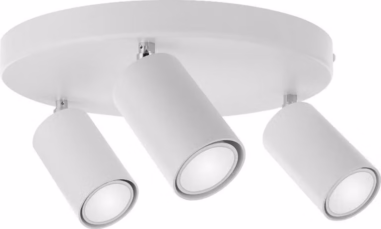 Lampada a sospensione moderna ROLLER 3P bianca per stile industriale e loft