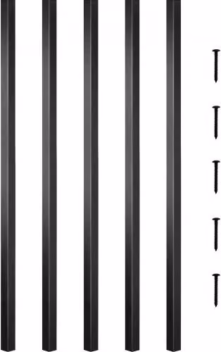 Set di 101 balaustre VEVOR in lega di alluminio nero per scale, ponti e balconi, dimensioni 66 x 1,9 cm
