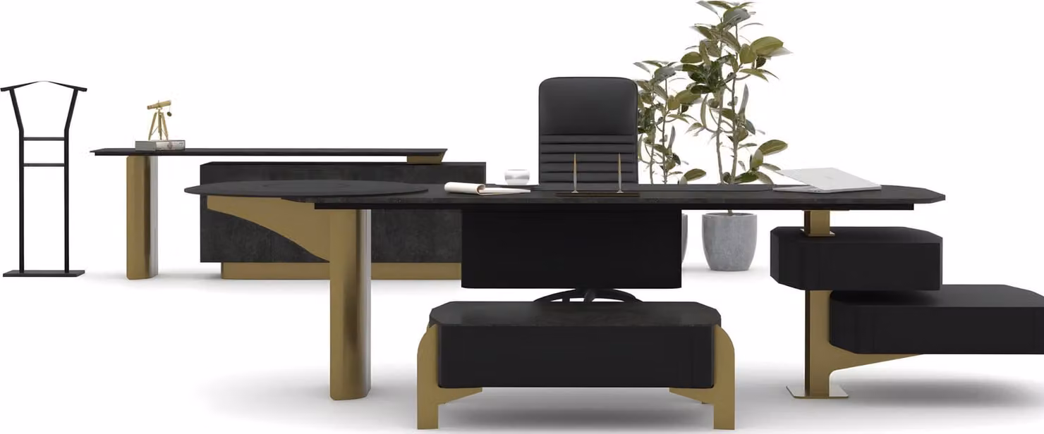 Schreibtisch Büroschrank Couchtisch Arbeitszimmer Luxus Büroausstattung