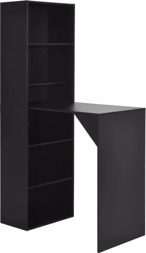 Maison Exclusive - Tavolo da Bar con Mobiletto Nero 115x59x200 cm