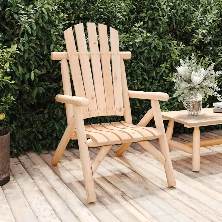 Sedia da giardino vidaXL in legno massello di abete rosso marrone con braccioli L/P/H: 68 x 39 x 103 cm