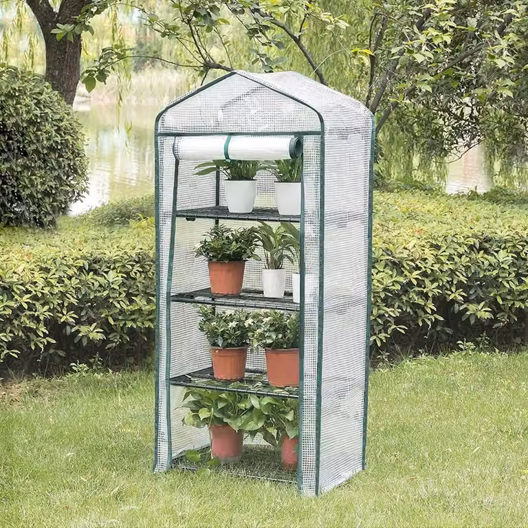 Serra in plastica con porta a rullo | Bianco | 69x49x158 cm