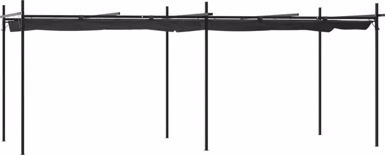 Pergola con Tetto Retrattile Antracite 589x292x230 cm
