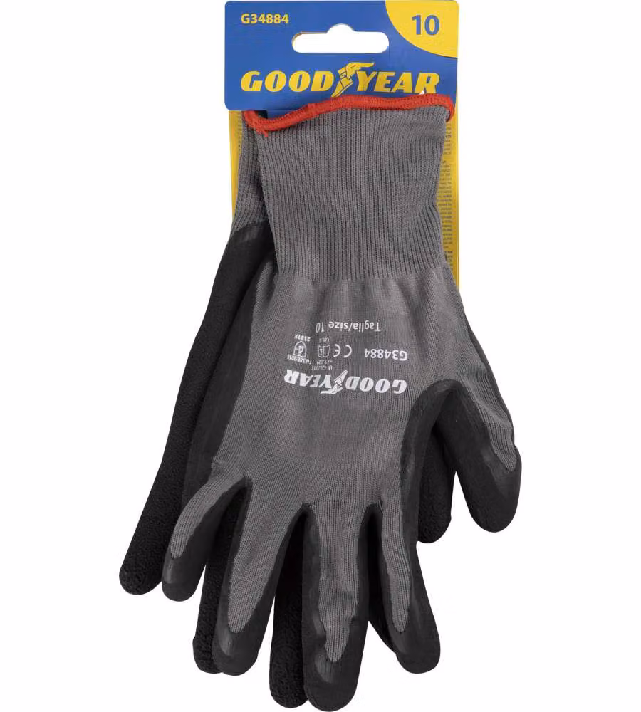 Guanti in nylon e schiuma di lattice mod.G34884 taglia 10 nero/grigio Lavoro
