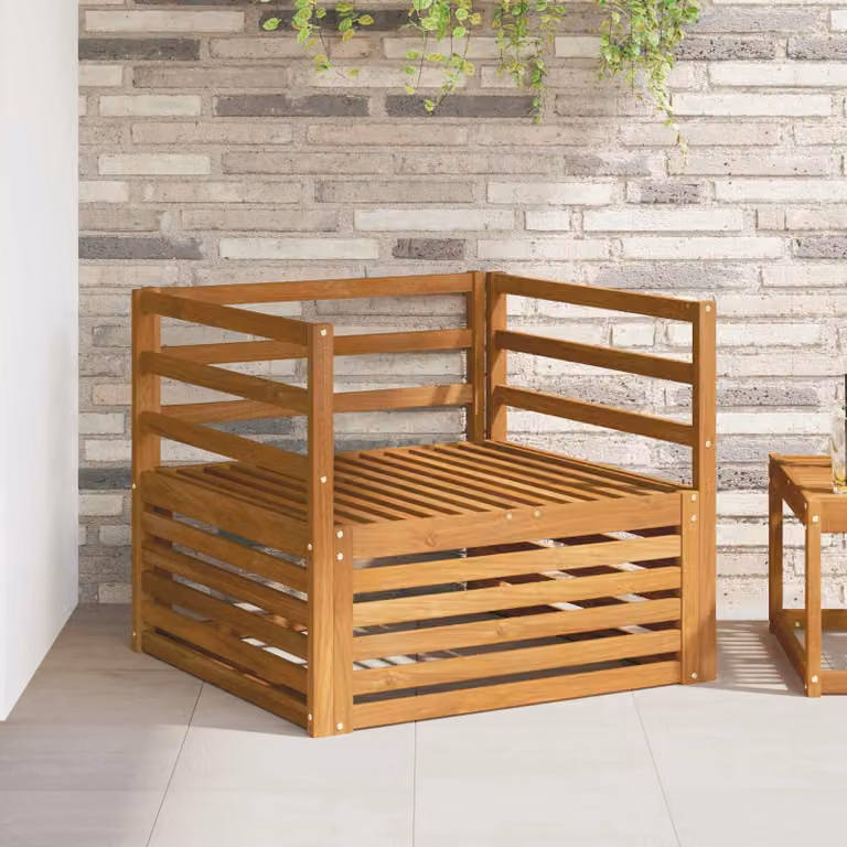 Set di 2 divani da esterno vidaXL in legno di acacia color marrone con struttura moderna