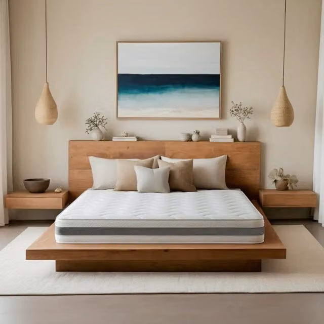 Materasso Una Piazza e Mezza The White Stone in Waterfoam con Gel, Bianco, L/P: 135 x 190 cm – 1