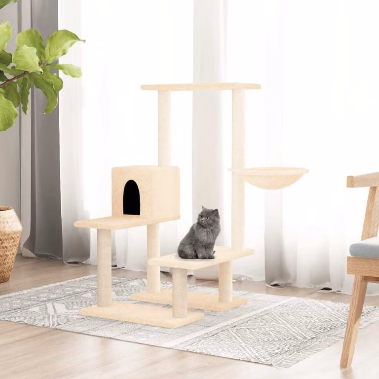The Living Store Graffiatoio in sisal crema 94,5 cm
