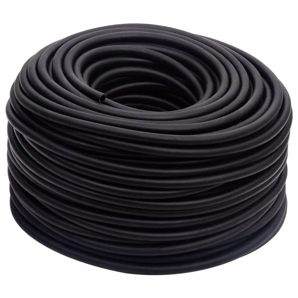 vidaXL Tubo aria ibrido nero 0,6" 50 m gomma e PVC