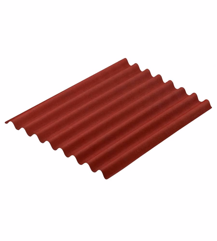 Onduline per Coperture Easyline - Lastra Ondulata in Fibra Bitumata Rosso 100 x 76 cm