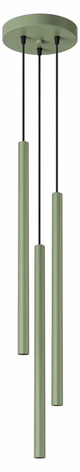 Lampada a sospensione PASTELO 3P color salvia 3xG9 8W acciaio 115x19,5x19,5 cm Sollux Lighting