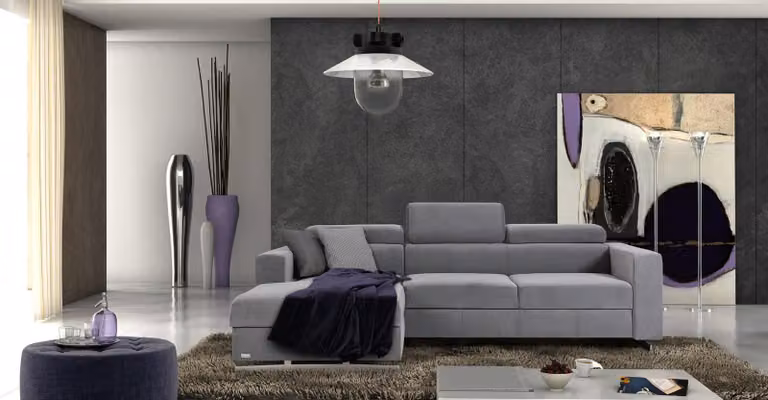 Ecksofa L-Form Couch Design Polster Textil Modern Bettfunktion Stoff Schlaf