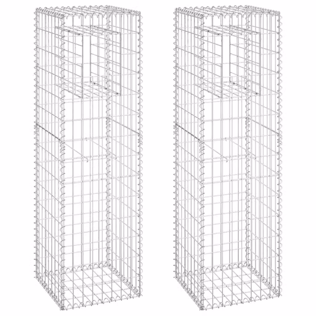 Cesti a Gabbione a Torre 2 pz 40x40x140 cm in Ferro
