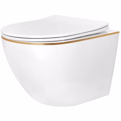 Rea - Wc Sospeso, Carlo Mini Tornado, Bianco 49X36,5X35cm, Sedile Incluso