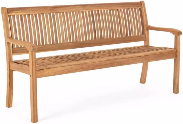 Panca 3 Posti 158x62x88 h cm in Legno Marrone