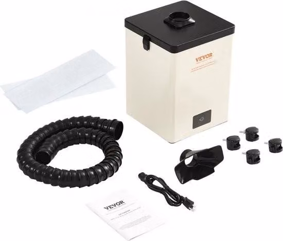 Aspirazione fumi di saldatura 150 W, 332 m³/h, mini unità da tavolo, 5800 giri/min, filtro a 3 stadi, per stazioni di saldatura e lavori di saldatura