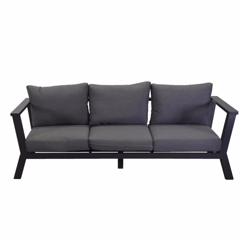 Divano da esterno Riverton Vacchetti a 3 posti in alluminio antracite L: 193 cm, P: 78 cm, H: 84 cm – 2