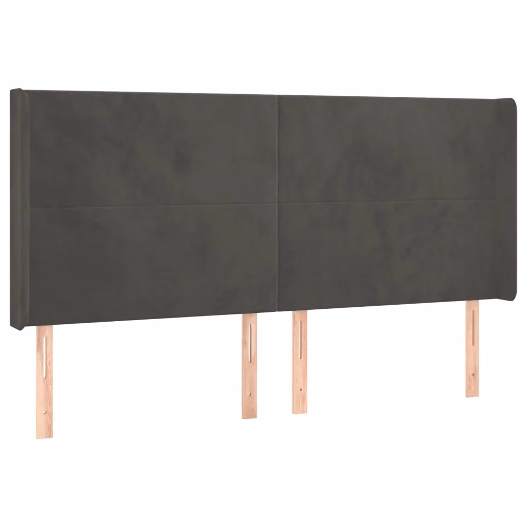 Testiera con Orecchie Design Mania in Velluto Grigio L: 163 cm, P: 16 cm, H: 118/128 cm – 2