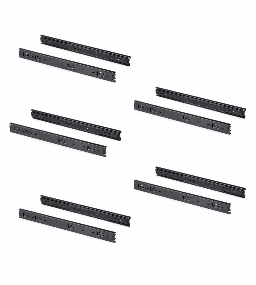 Emuca Guide A Sfera Per Cassetti H45X500 Mm Nero