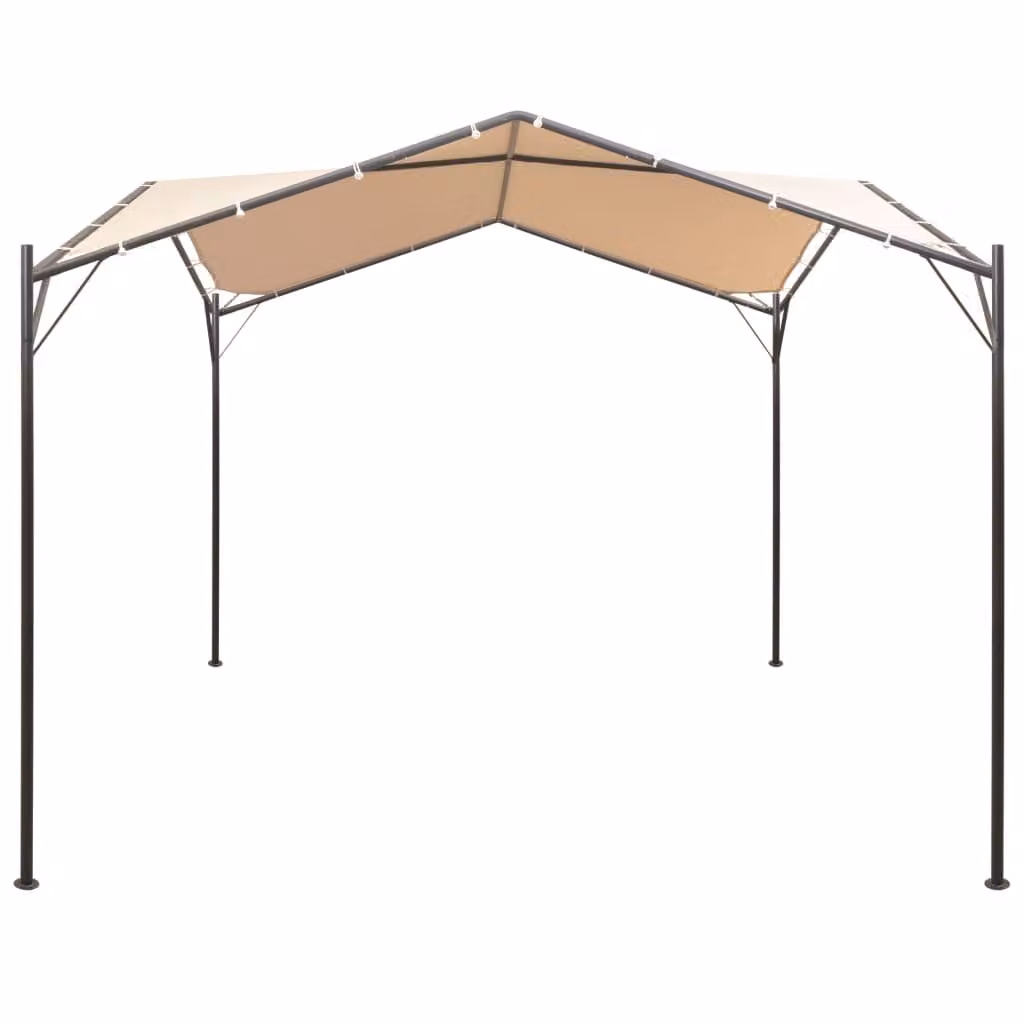 Gazebo Padiglione Tenda Tettoia 3x3 m Acciaio Beige