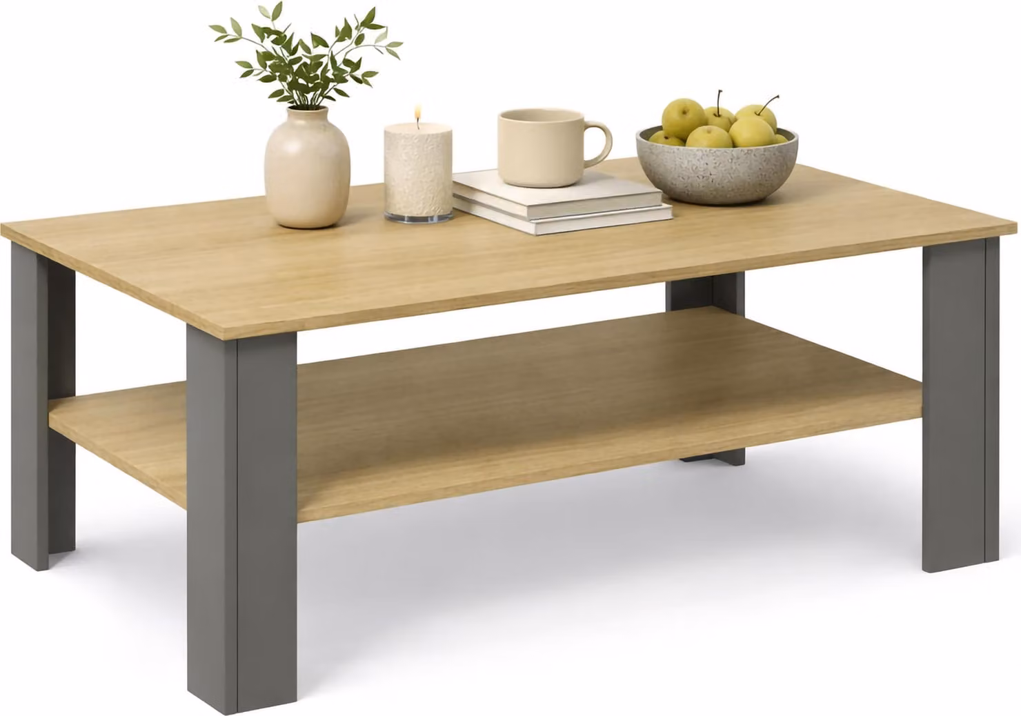 Tavolino in legno / tavolino semplice / Dimensioni ca. H. 44 x W. 100 x D. 55 cm / Tavolo da soggiorno / Sofatic - Disalo