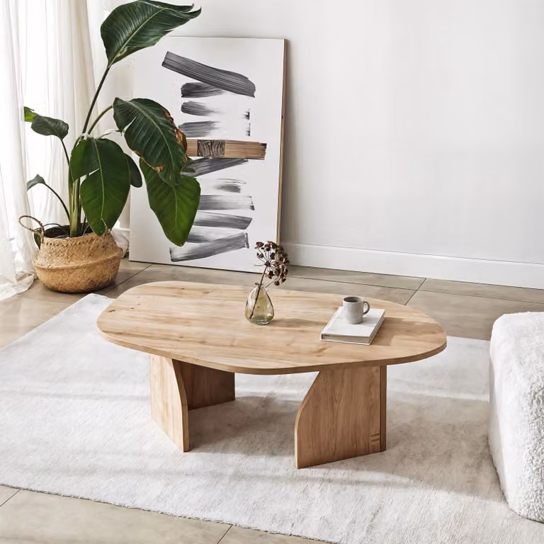 Skye Decor, Rock - Sapphire Oak, tavolino, 100% pannelli di particelle rivestiti in melamina, rovere zaffiro, 105 x 65 x 35 cm