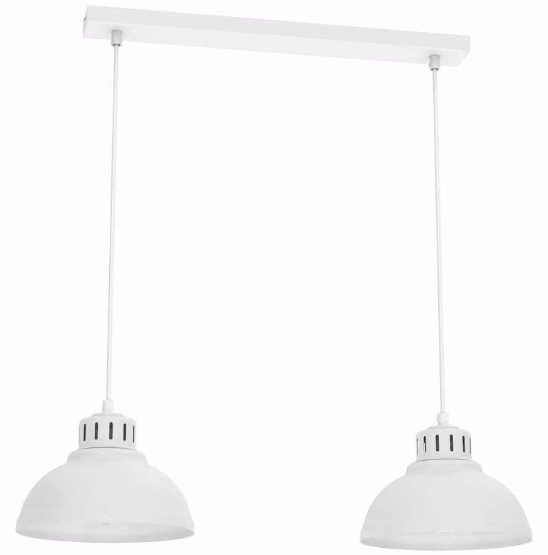 Lampada a sospensione a doppia lamella bianca SVEN 9076 Luminex