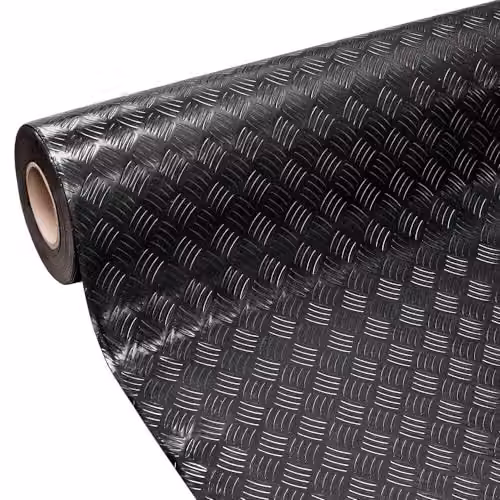 Tappeto Gomma Passatoia Copri Pavimento Dentato Lamiera Zerbino Antiscivolo Isolante Nero 140x900 Cm
