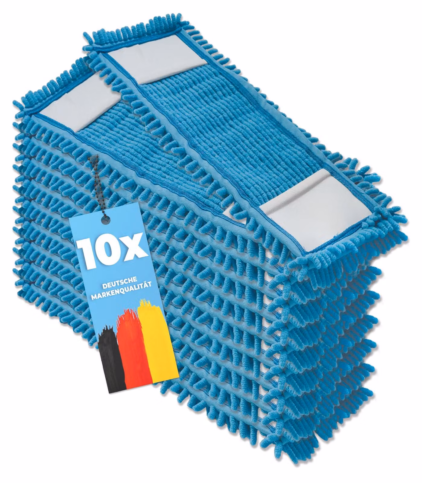 10 coperture per mop in microfibra, 50 cm, ideali per pavimenti delicati