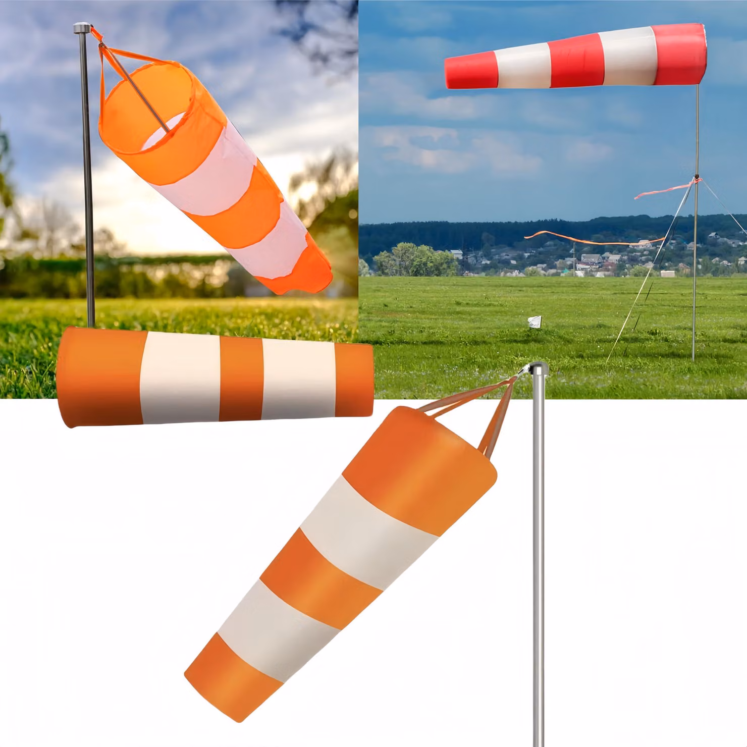 Sacchetti riflettenti, impermeabili, confezione da 3, colore arancione, tessuto Oxford