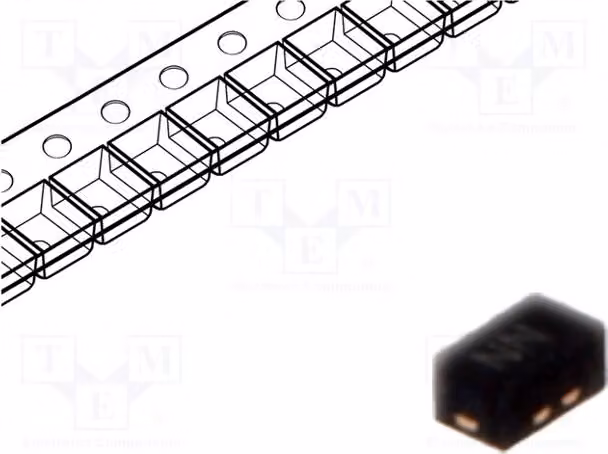 3x Diodo: TVS 6V 16A, unidirezionale, 200mW, modello SLP1006P2, UCL0501P.TCT, transistor unidirezionale
