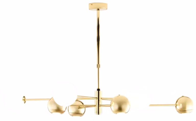 Lampada a sospensione MOKA oro-bianca 8xGU10x10W in metallo, dimensioni: 69x100x95,5 cm, IP20, Jupiter