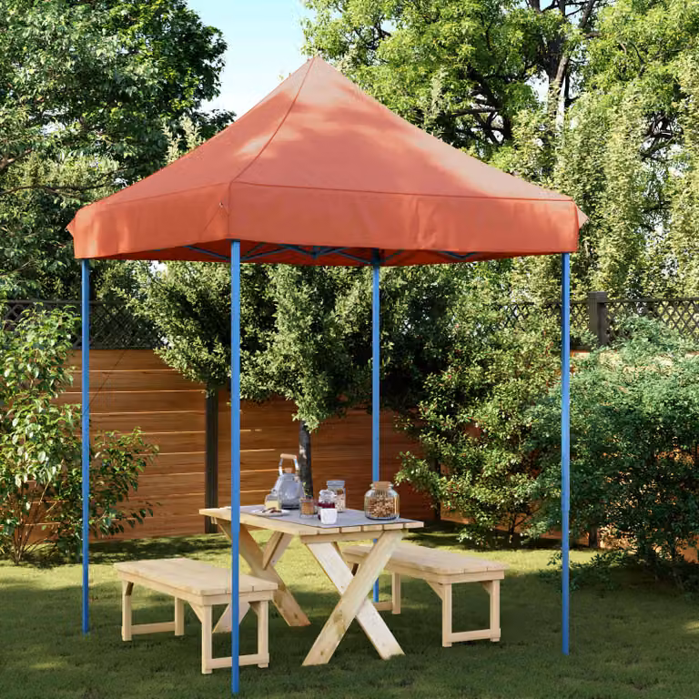 Tenda Party vidaXL in tessuto Oxford color terracotta, L/P/H: 200 x 200 x 306 cm