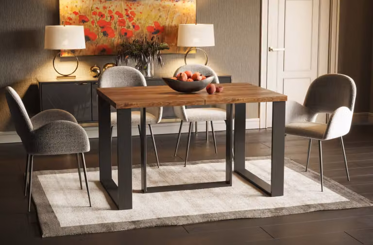 Endo-Möbel tavolo da pranzo allungabile Borys 130cm - 250cm tavolo da pranzo in metallo con base a slitta (rovere Stirling)