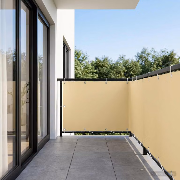 Schermo di privacy per balcone vidaXL beige, H: 120 cm, L: 15 m