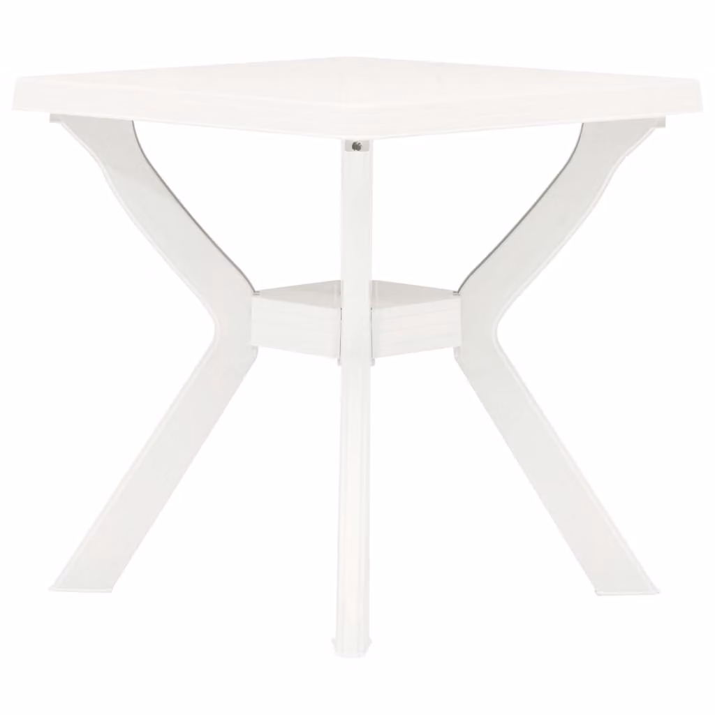 The Living Store Tavolo da bistrot bianco 70x70x72 cm in plastica