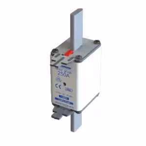 Inserto fusibile Eaton, bassa tensione, 63 A, CA 400 V, 120 kA, NH02, gL/gG, IEC, doppio indicatore di stato, linguetta di azionamento sotto tensione 63NHG02B-400